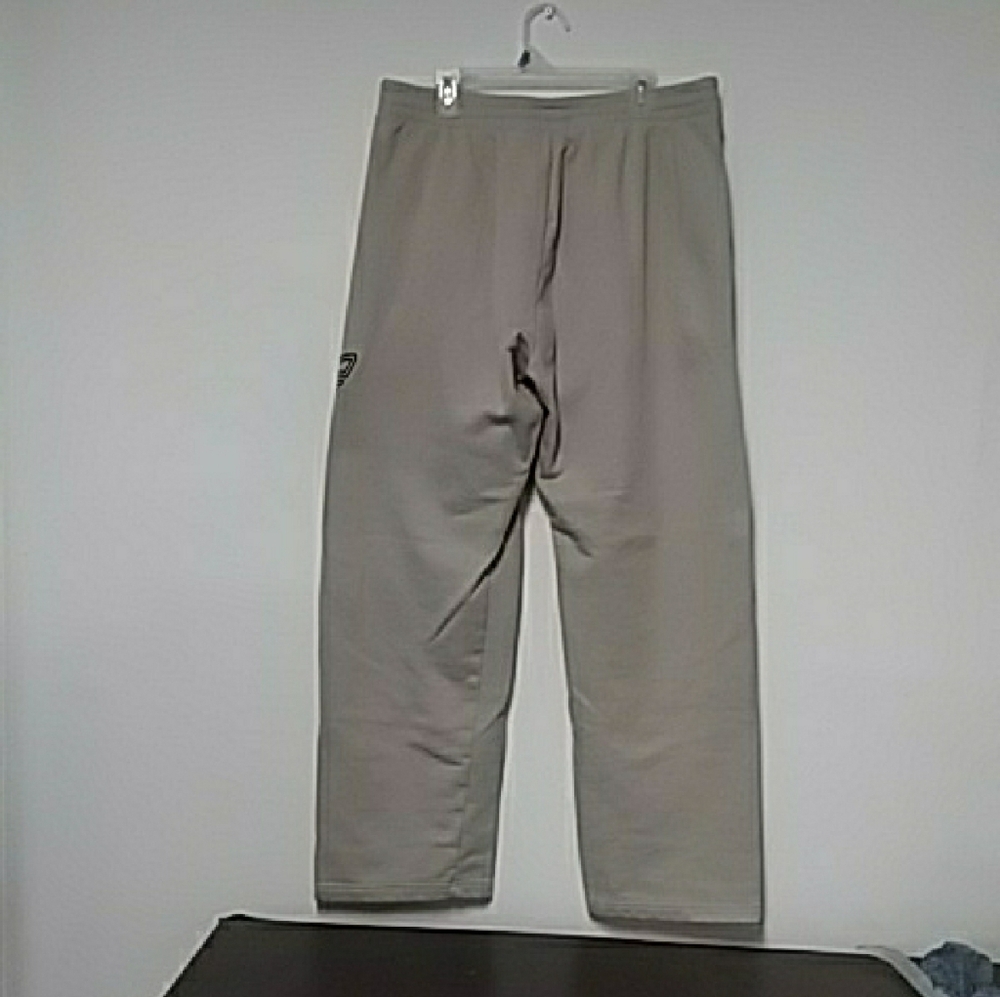 Adidas Light Gray Track Pants with Trefoil Logo - Picture 2 of 3